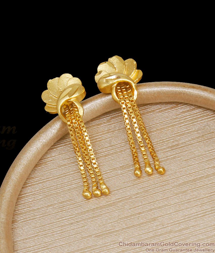 Simple Regular Wear Forming Gold Earrings Shop Online ER3833