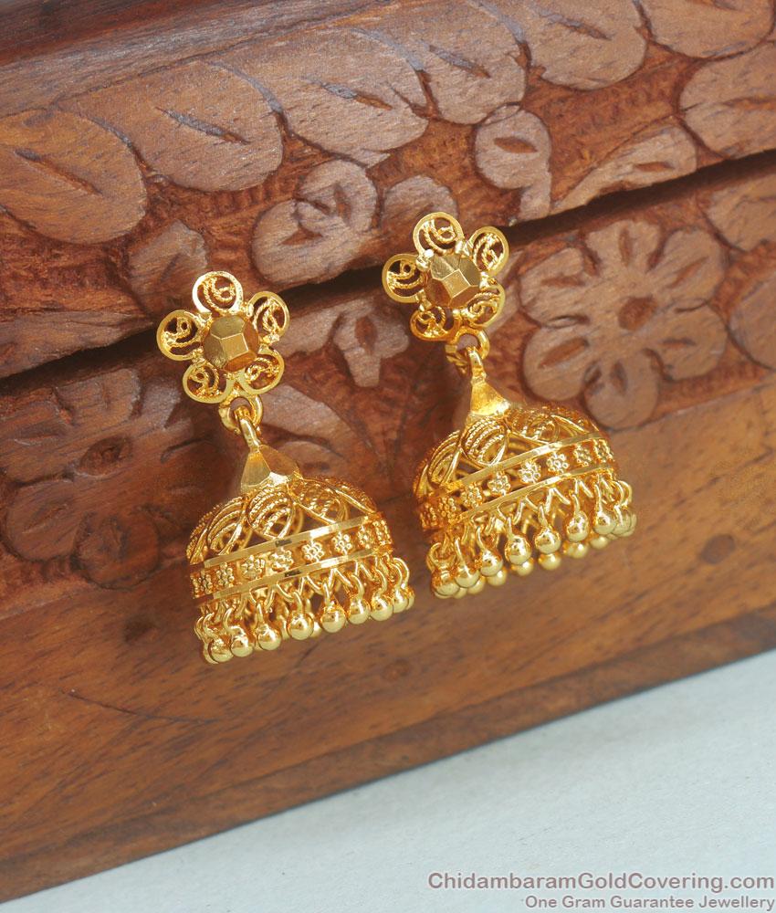 Medium Size One Gram Gold Umbrella Jhumkas Shop Online ER3836