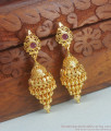 Womens Wedding Gold Plated Multi Layer Jhumki Earrings Designs ER3849