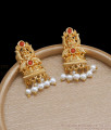 Traditional Gold Plated Earrings White Pearls Designs Shop Online ER3862