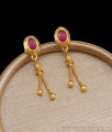 College Wear One Gram Gold Ruby Stone Earrings Shop Online ER3863