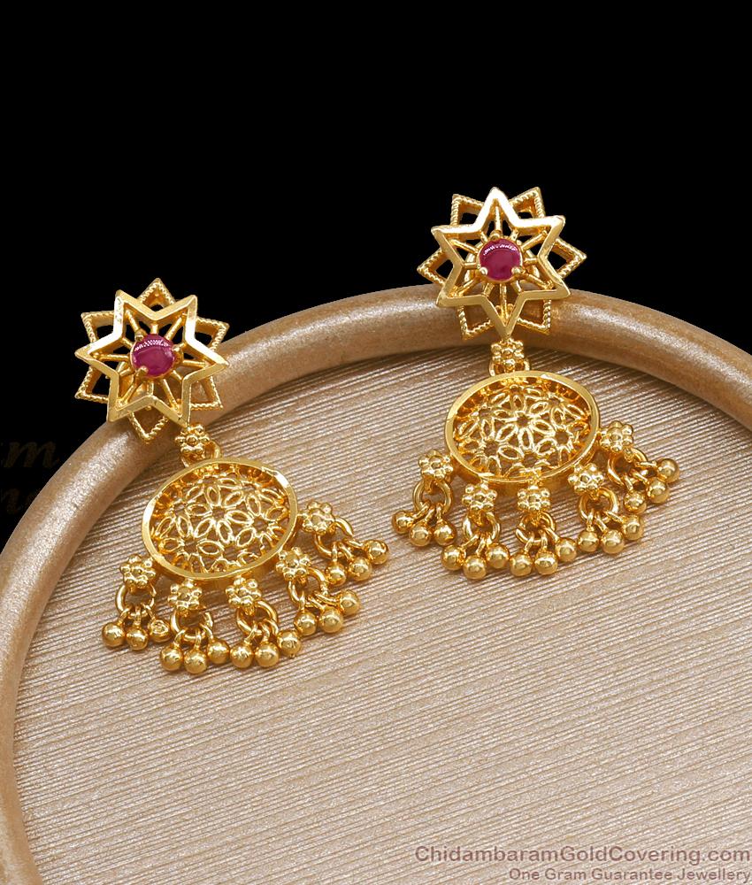 Artisanal Design with Diamond Designer Gold Plated Earrings for Ladies –  Soni Fashion®