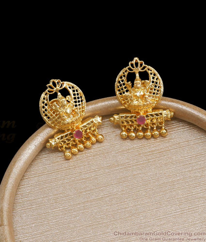 235-GER11020 - 22K Gold Earrings for Women with Color Stones | Gold earrings  for women, 22k gold earrings, Women's earrings