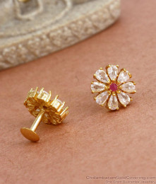 Uncut Diamond Collections Gold Plated Stud Earrings Shop Online ER3894 Uncut Diamond Collections Gold Plated Stud Earrings Shop Online ER3894