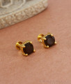 Black Stone Studs Gold Imitation Earrings Designs Shop Online ER3906