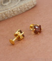 Glowing Ruby Stone Small Studs Design Gold Designer Earrings ER3908