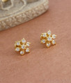 Buy One Gram Gold Stud Earring White Stone Designs ER3913