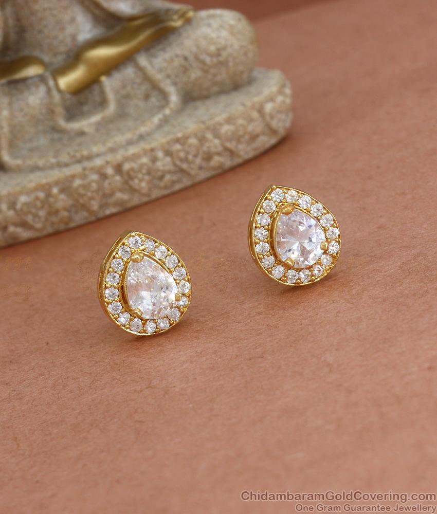 Interchangeable Gold Imitation 4 Studs Earring Semi Precious Collection ER3915 Interchangeable Gold Imitation 4 Studs Earring Semi Precious Collection ER3915