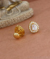 Interchangeable Gold Imitation 4 Studs Earring Semi Precious Collection ER3915