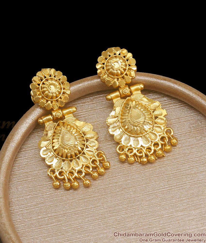 True Gold Tone Earring Big Forming Danglers Collections Online ER3921