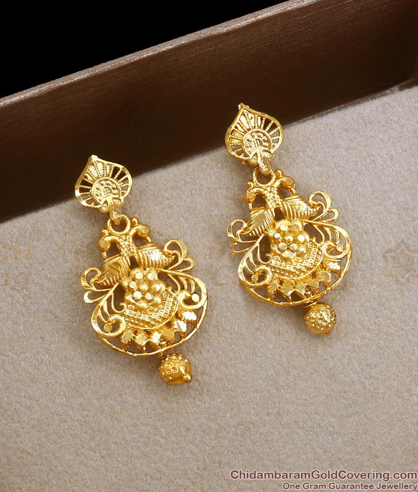 Beautiful Peacock Forming Earrings Bridal Collections ER3924