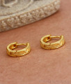 Regular Wear Plain Gold Plated Hoop Earrings Shop Online ER3937