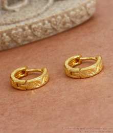 Regular Wear Plain Gold Plated Hoop Earrings Shop Online ER3937 Regular Wear Plain Gold Plated Hoop Earrings Shop Online ER3937