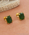 Emerald Gemstone Gold Imitation Studs Earrings Shop Online ER3941