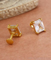 One Gram Gold Earring White Stone Studs Designs ER3942