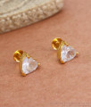 Semi Precious White Stone Gold Imitation Stud Earrings ER3944