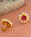 Occasional Wear Gold Plated Stud Earrings Hyderabadi Jewelry Pattern ER3968