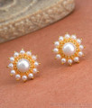Latest White Pearls Gold Studs Daily Wear Collections ER3969