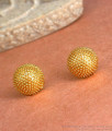Plain Gold Plated Stud Earrings Daily Wear Collections ER3978
