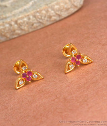 Thin Regular Use Gold Studs Earrings Shop Online ER3979