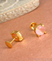 New Pink Stone Gold Studs Office Wear Designs ER3983