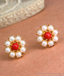 Real Pearls Stud Earrings For Womens And Girls ER3988 Real Pearls Stud Earrings For Womens And Girls ER3988