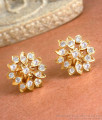 Full White Gati Stone Impon Stud Earrings Shop Online ER3997