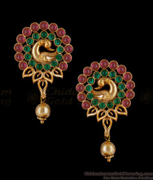 Antique Earrings Peacock Designs Kemp Stone Collections ER3998