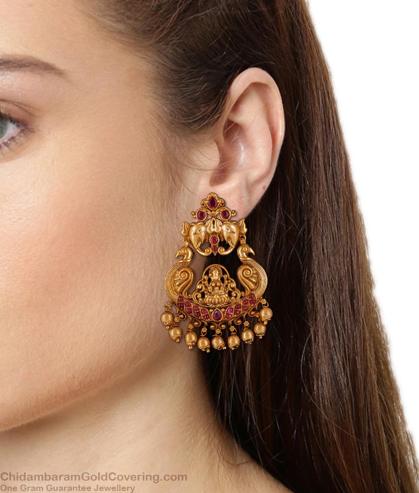 Premium Gold Antique Earrings Bridal Collections ER4003