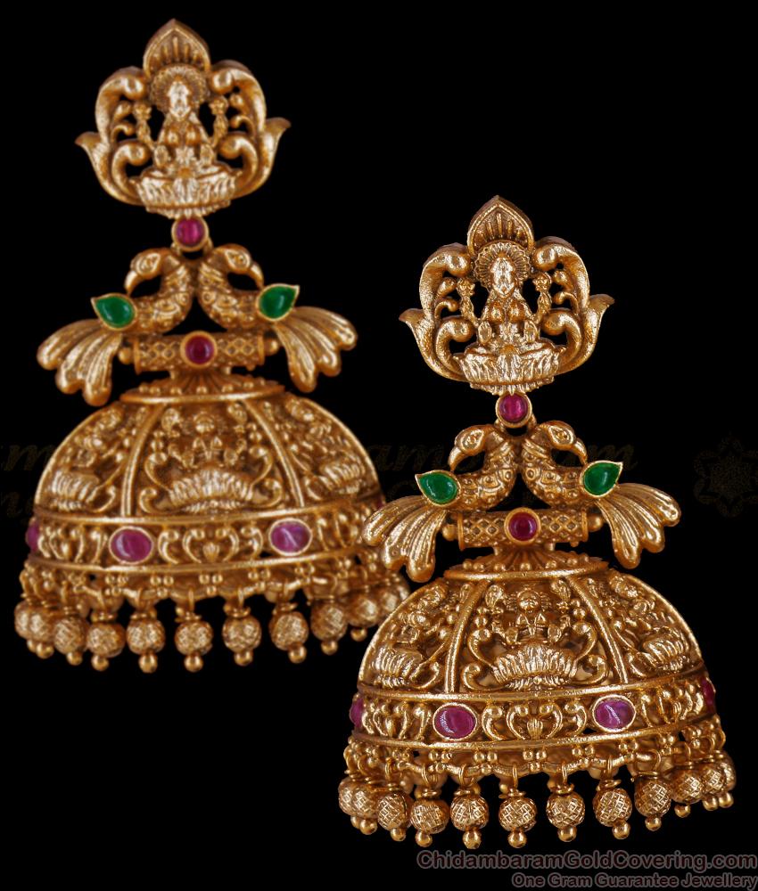 Bridal Jhumki Antique Earrings Lakshmi Designs Shop Online ER4007