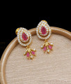 Big Ruby White Stud Earrings Ad Stone Designs Shop Online ER4015 Big Ruby White Stud Earrings Ad Stone Designs Shop Online ER4015