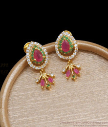 Floral Multi Stone Gold Studs Earrings Shop Online ER4016 Floral Multi Stone Gold Studs Earrings Shop Online ER4016
