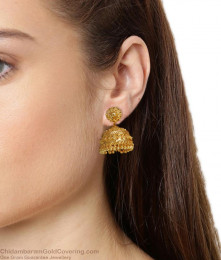 Big Bridal Gold Jhumki Earrings For Womens ER4038 Big Bridal Gold Jhumki Earrings For Womens ER4038