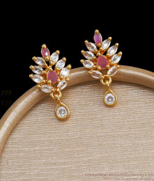 Buy Ad Stone Gold Plated Stud Earrings For Women ER4077 Buy Ad Stone Gold Plated Stud Earrings For Women ER4077