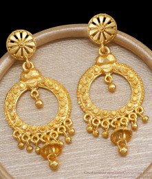 Grand Look Gold Danglers Forming Earrings Design ER4082 Grand Look Gold Danglers Forming Earrings Design ER4082