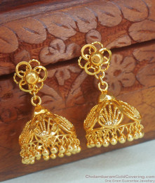 Plain Gold Imitation Earring Big Jhumki Design ER4104