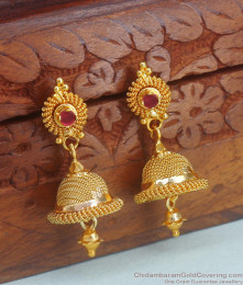 Net Pattern Gold Imitation Jhumki Earring ER4106
