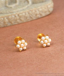 Regular Use Gold Plated Stud Pearl Earring ER4134