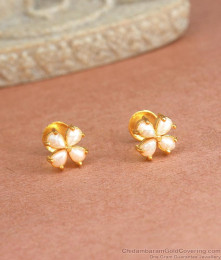 One Gram Gold Black Stone Stud Earrings Shop Online ER3791