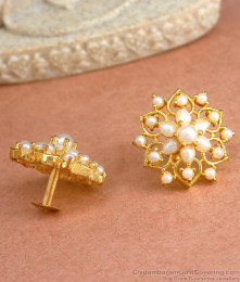 Grand Look Pearl Studs Gold Imitation Earring ER4152 Grand Look Pearl Studs Gold Imitation Earring ER4152