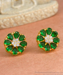 Attractive Emerald Stone Gold Imitation Stud Earring ER4153 Attractive Emerald Stone Gold Imitation Stud Earring ER4153