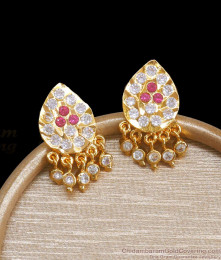 5 Metal Impon Earring Stone Stud Collection ER4185 5 Metal Impon Earring Stone Stud Collection ER4185
