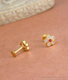Tiny 1 Gram Gold Stud Flower Design ER4187