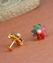 One Gram Gold Plated Stud Earrings For Women ER4216 One Gram Gold Plated Stud Earrings For Women ER4216
