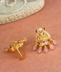 Traditional Gold Lakshmi Stud Stone Earring ER4232