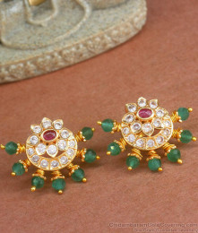 Crescent Design Gold Plated Ear Studs Online ER4237 Crescent Design Gold Plated Ear Studs Online ER4237