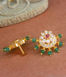 Crescent Design Gold Plated Ear Studs Online ER4237 Crescent Design Gold Plated Ear Studs Online ER4237