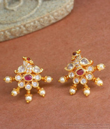 Attractive One Gram Gold Earring Stone Studs ER4238 Attractive One Gram Gold Earring Stone Studs ER4238