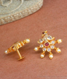 Attractive One Gram Gold Earring Stone Studs ER4238 Attractive One Gram Gold Earring Stone Studs ER4238