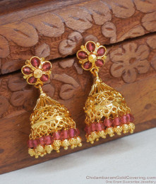 Stylish One Gram Gold Jhumki for Marriage ER4248 Stylish One Gram Gold Jhumki for Marriage ER4248